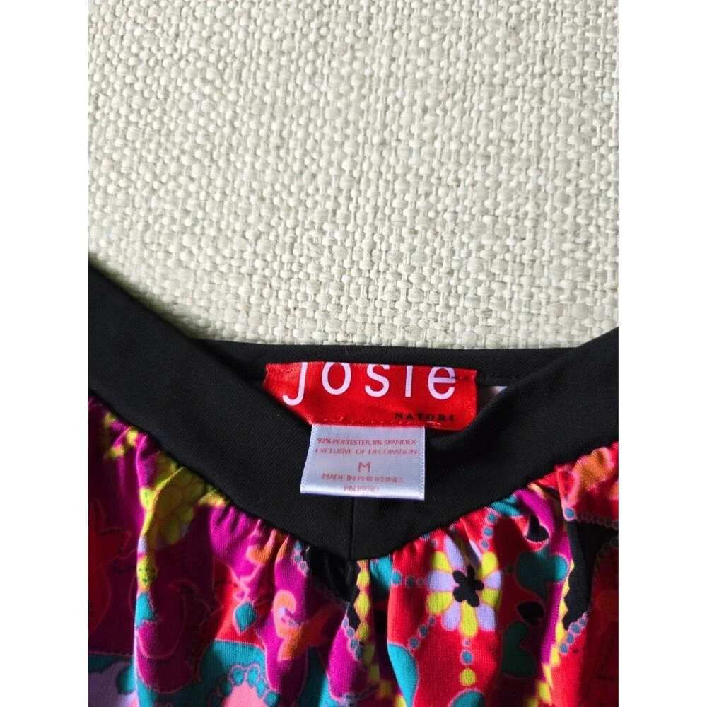 JOSIE BY NATORI Bright Boho Pajama Set Size Medium Camisole Top Pants Bottoms